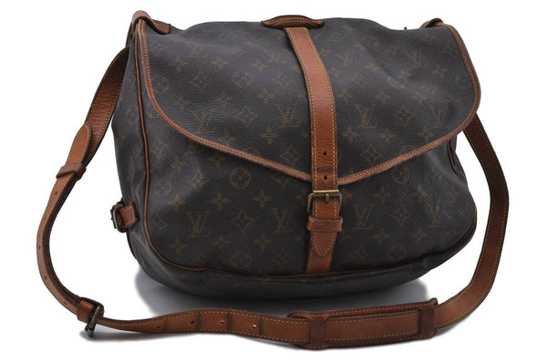 Auth LOUIS VUITTON Monogram Saumur 35 Shoulder Cross Body Bag M42254 LV 6528C