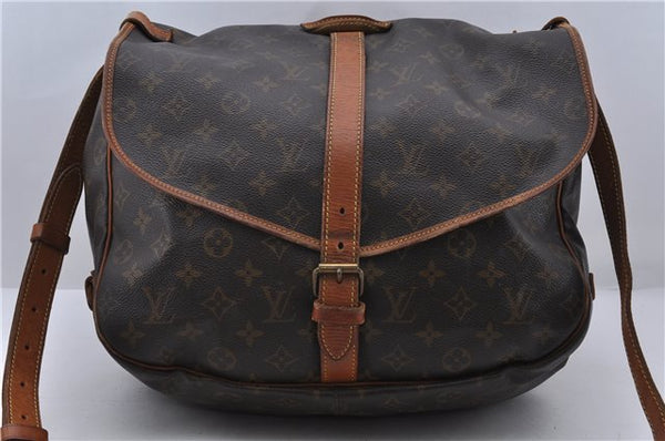 Auth LOUIS VUITTON Monogram Saumur 35 Shoulder Cross Body Bag M42254 LV 6528C