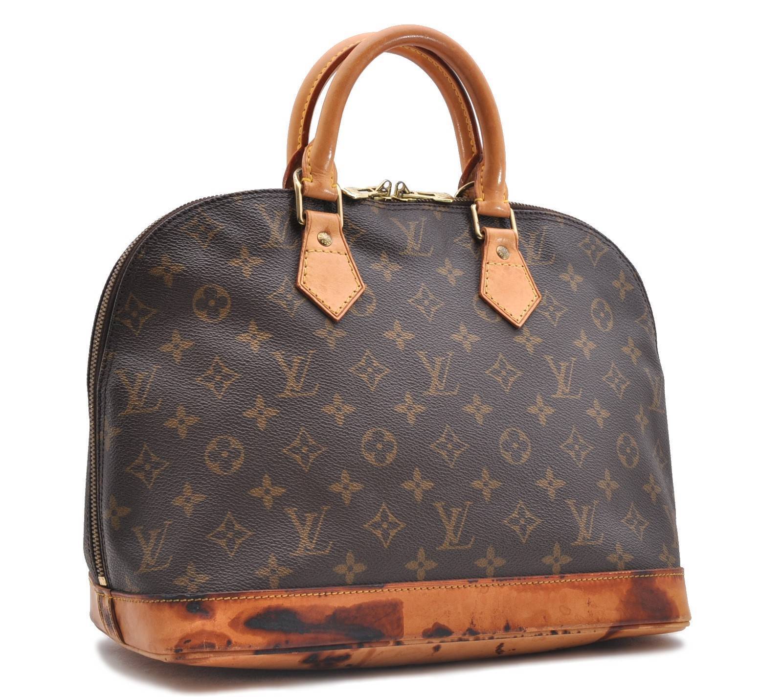 Authentic LOUIS VUITTON Monogram Alma Hand Bag M51130 LV 6530B