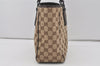 Authentic GUCCI Vintage Shoulder Tote Bag GG Canvas Leather 113019 Brown 6530I