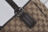 Authentic GUCCI Vintage Shoulder Tote Bag GG Canvas Leather 113019 Brown 6530I