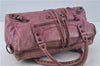 Authentic BALENCIAGA Classic The Twiggy 2Way Hand Bag Leather 128523 Pink 6532B