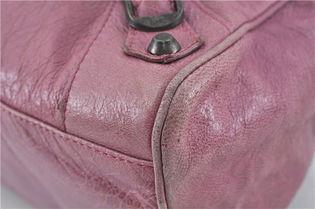 Authentic BALENCIAGA Classic The Twiggy 2Way Hand Bag Leather 128523 Pink 6532B