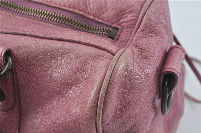 Authentic BALENCIAGA Classic The Twiggy 2Way Hand Bag Leather 128523 Pink 6532B