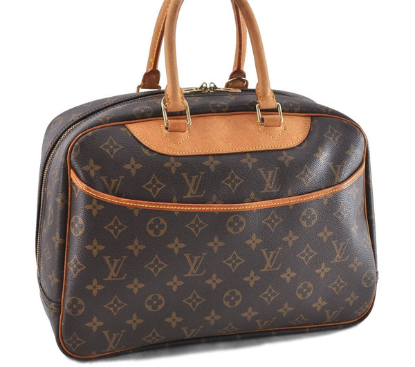 Authentic LOUIS VUITTON Monogram Deauville Hand Bag M47270 LV 6532C