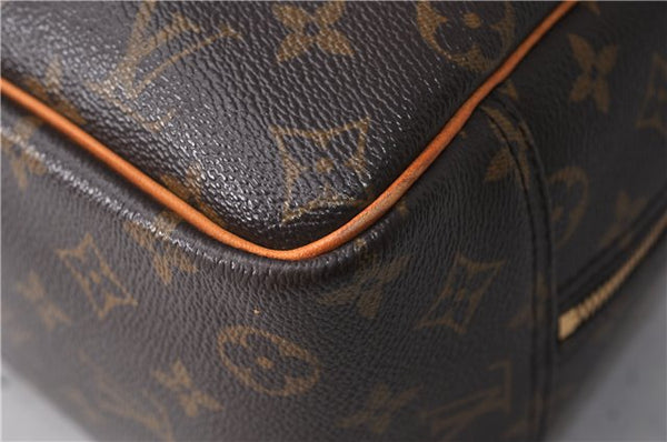 Authentic LOUIS VUITTON Monogram Deauville Hand Bag M47270 LV 6532C