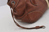 Authentic PRADA Vintage Leather Nappa Shoulder Tote Bag Brown 6532I