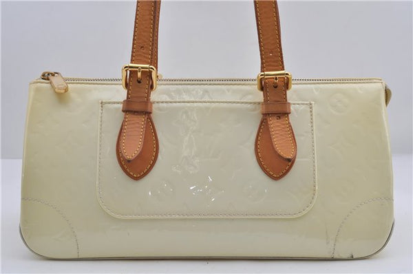 Auth LOUIS VUITTON Vernis Rose Wood Avenue Shoulder Hand Bag M93508 Ivory 6533C