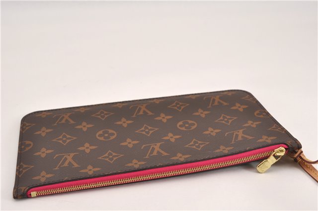 Authentic Louis Vuitton Monogram Neverfull Pouch Purse Clutch Bag Pink LV 6533F