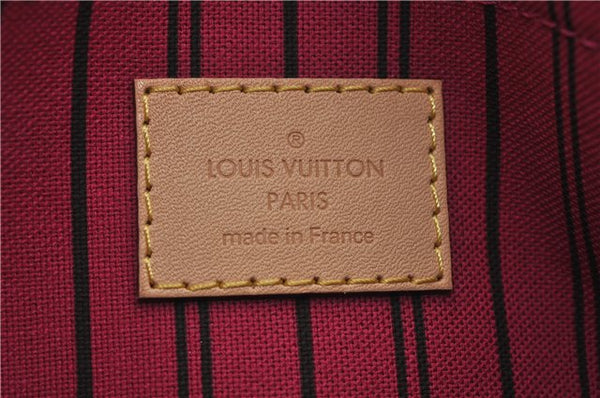 Authentic Louis Vuitton Monogram Neverfull Pouch Purse Clutch Bag Pink LV 6533F