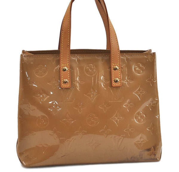 Authentic LOUIS VUITTON Vernis Reade PM Hand Bag Beige M91144 LV 6534C