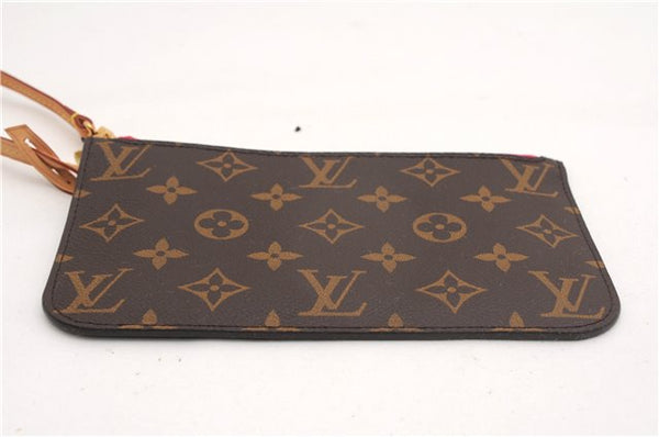 Authentic Louis Vuitton Monogram Neverfull Pouch Purse Clutch Bag Pink LV 6534F