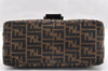 Authentic FENDI Zucca Mamma Baguette Shoulder Bag Canvas Leather Brown 6534I