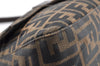Authentic FENDI Zucca Mamma Baguette Shoulder Bag Canvas Leather Brown 6534I
