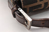 Authentic FENDI Zucca Mamma Baguette Shoulder Bag Canvas Leather Brown 6534I