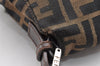 Authentic FENDI Zucca Mamma Baguette Shoulder Bag Canvas Leather Brown 6534I