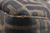 Authentic FENDI Zucca Mamma Baguette Shoulder Bag Canvas Leather Brown 6534I