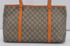 Authentic GUCCI Vintage Shoulder Tote Bag GG PVC Leather 114595 Brown 6535I