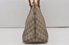 Authentic GUCCI Vintage Shoulder Tote Bag GG PVC Leather 114595 Brown 6535I