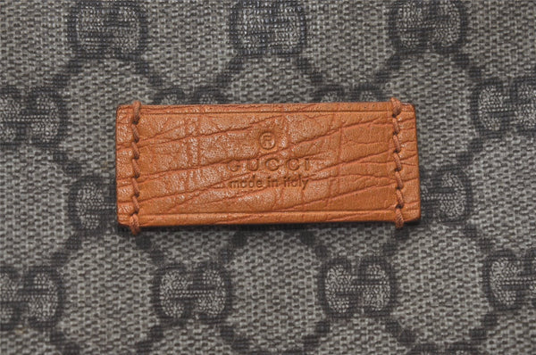 Authentic GUCCI Vintage Shoulder Tote Bag GG PVC Leather 114595 Brown 6535I