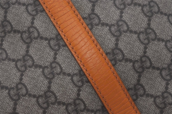 Authentic GUCCI Vintage Shoulder Tote Bag GG PVC Leather 114595 Brown 6535I