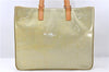 Auth LOUIS VUITTON Vernis Columbus Shoulder Tote Bag Light Green M91028 LV 6536C
