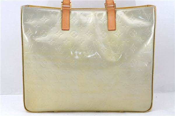 Auth LOUIS VUITTON Vernis Columbus Shoulder Tote Bag Light Green M91028 LV 6536C