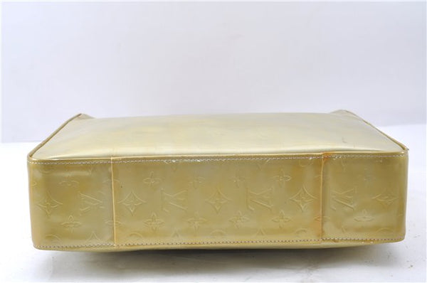 Auth LOUIS VUITTON Vernis Columbus Shoulder Tote Bag Light Green M91028 LV 6536C