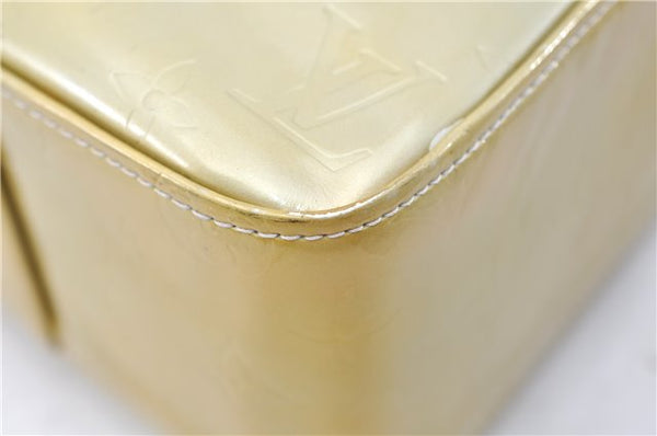 Auth LOUIS VUITTON Vernis Columbus Shoulder Tote Bag Light Green M91028 LV 6536C
