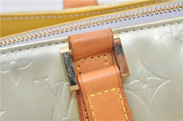 Auth LOUIS VUITTON Vernis Columbus Shoulder Tote Bag Light Green M91028 LV 6536C