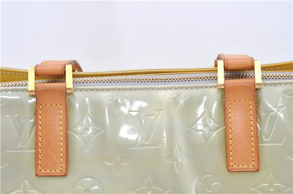 Auth LOUIS VUITTON Vernis Columbus Shoulder Tote Bag Light Green M91028 LV 6536C