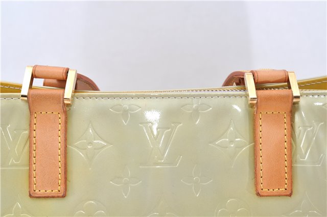 Auth LOUIS VUITTON Vernis Columbus Shoulder Tote Bag Light Green M91028 LV 6536C