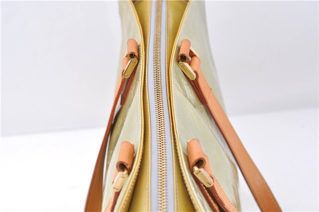 Auth LOUIS VUITTON Vernis Columbus Shoulder Tote Bag Light Green M91028 LV 6536C