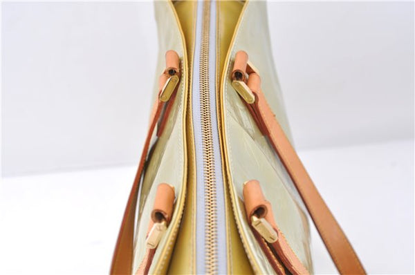 Auth LOUIS VUITTON Vernis Columbus Shoulder Tote Bag Light Green M91028 LV 6536C