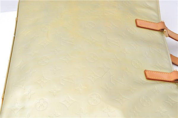 Auth LOUIS VUITTON Vernis Columbus Shoulder Tote Bag Light Green M91028 LV 6536C