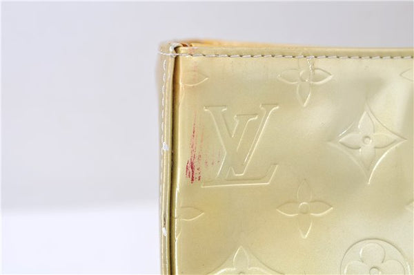 Auth LOUIS VUITTON Vernis Columbus Shoulder Tote Bag Light Green M91028 LV 6536C