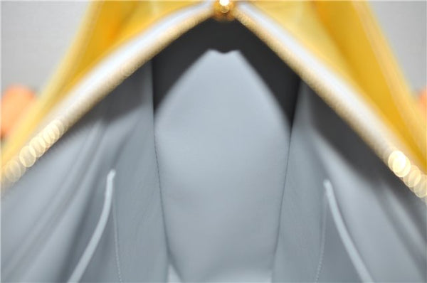 Auth LOUIS VUITTON Vernis Columbus Shoulder Tote Bag Light Green M91028 LV 6536C