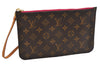 Authentic Louis Vuitton Monogram Neverfull Pouch Purse Clutch Bag Pink LV 6536F