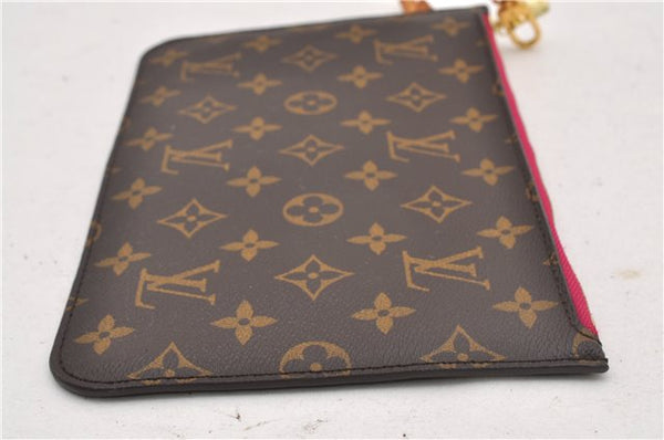 Authentic Louis Vuitton Monogram Neverfull Pouch Purse Clutch Bag Pink LV 6536F