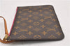 Authentic Louis Vuitton Monogram Neverfull Pouch Purse Clutch Bag Pink LV 6536F