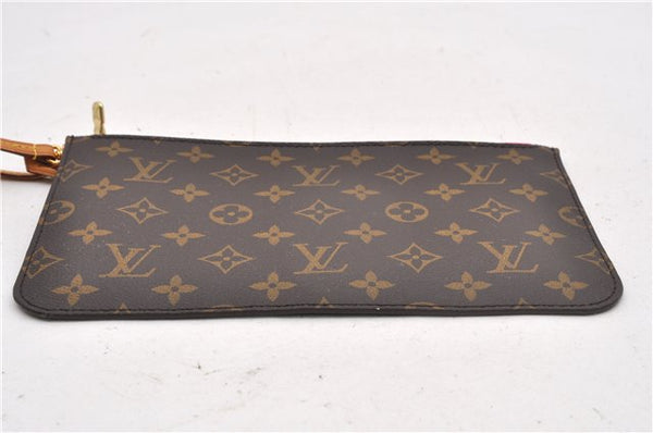 Authentic Louis Vuitton Monogram Neverfull Pouch Purse Clutch Bag Pink LV 6536F