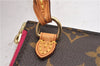 Authentic Louis Vuitton Monogram Neverfull Pouch Purse Clutch Bag Pink LV 6536F