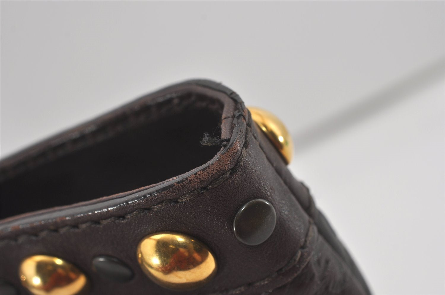 Authentic GUCCI Heart Crest Guccissima Tote Bag GG Leather 207291 Brown 6536I