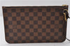 Authentic Louis Vuitton Damier Neverfull Pouch Purse Clutch Bag LV 6537F