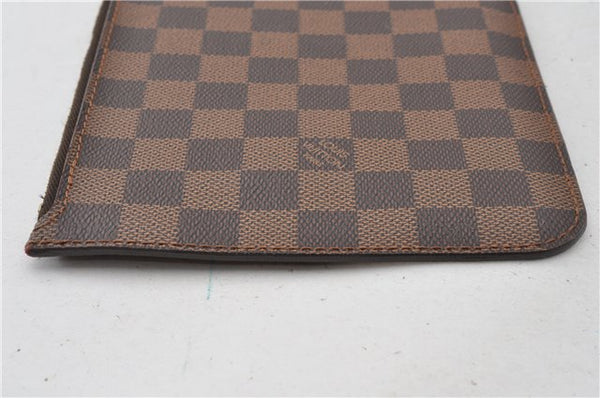 Authentic Louis Vuitton Damier Neverfull Pouch Purse Clutch Bag LV 6537F