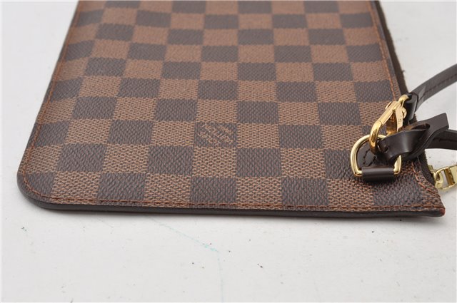 Authentic Louis Vuitton Damier Neverfull Pouch Purse Clutch Bag LV 6537F