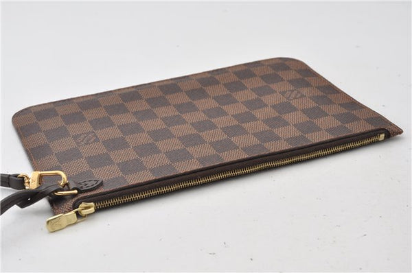 Authentic Louis Vuitton Damier Neverfull Pouch Purse Clutch Bag LV 6537F