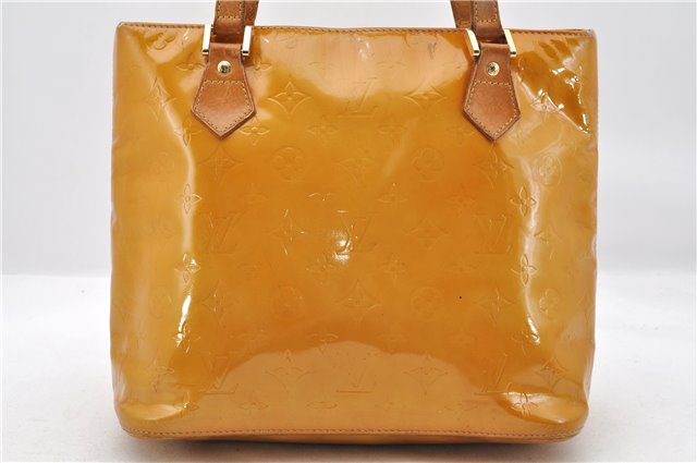 Authentic LOUIS VUITTON Vernis Houston Shoulder Hand Bag Yellow M91004 LV 6538C