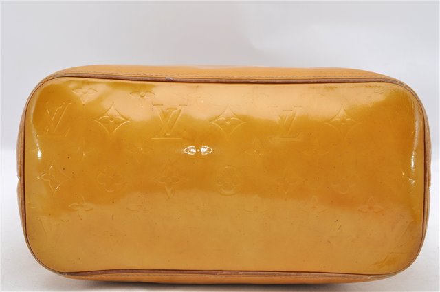 Authentic LOUIS VUITTON Vernis Houston Shoulder Hand Bag Yellow M91004 LV 6538C