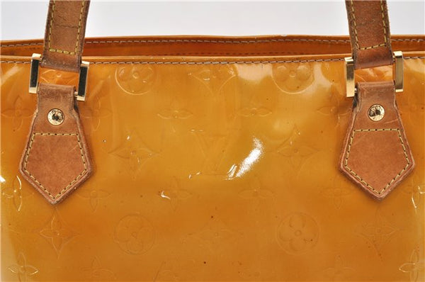 Authentic LOUIS VUITTON Vernis Houston Shoulder Hand Bag Yellow M91004 LV 6538C